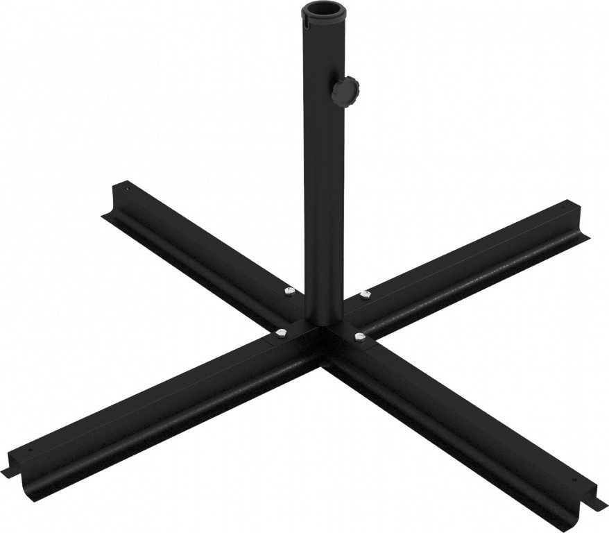 Stojan na slunečník křížový 100 x 100 x 75 cm | černý