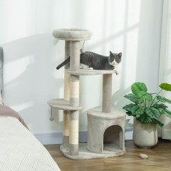 Škrabadlo pro kočky 114 cm | světle šedé č.1