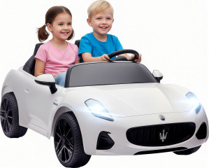 Dětské elektrické autíčko 2místné | bílé č.1