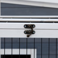 Dřevěná králíkárna 91,5 x 54,8 x 76 cm | bílá č.3