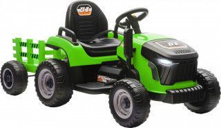 Elektrický dětský traktor s přívěsem | zelený č.1