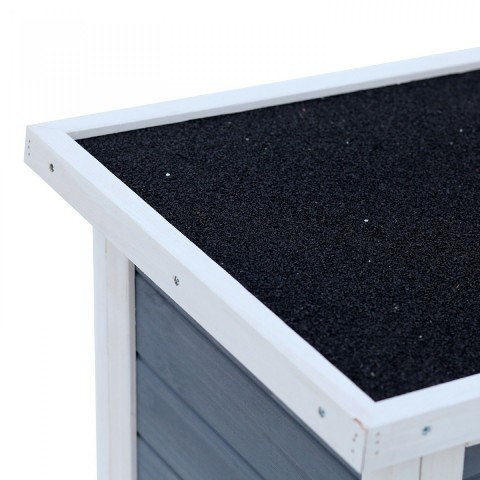 Dřevěná králíkárna 91,5 x 54,8 x 76 cm | bílá č.7