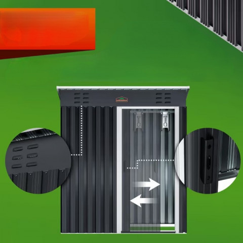 Zahradní domek 185x165x90cm | antracit č.4