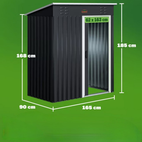 Zahradní domek 185x165x90cm | antracit č.3