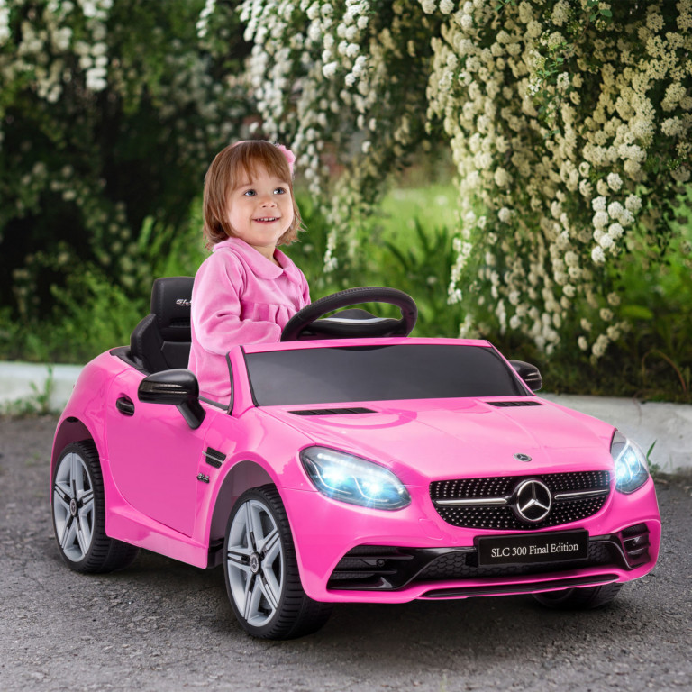 Dětské elektrické autíčko s oficiální licencí Mercedes SLC 300 | růžové