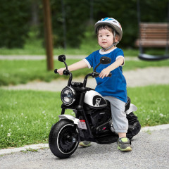 Elektrická dětská motorka | Bílá + Černá č.1