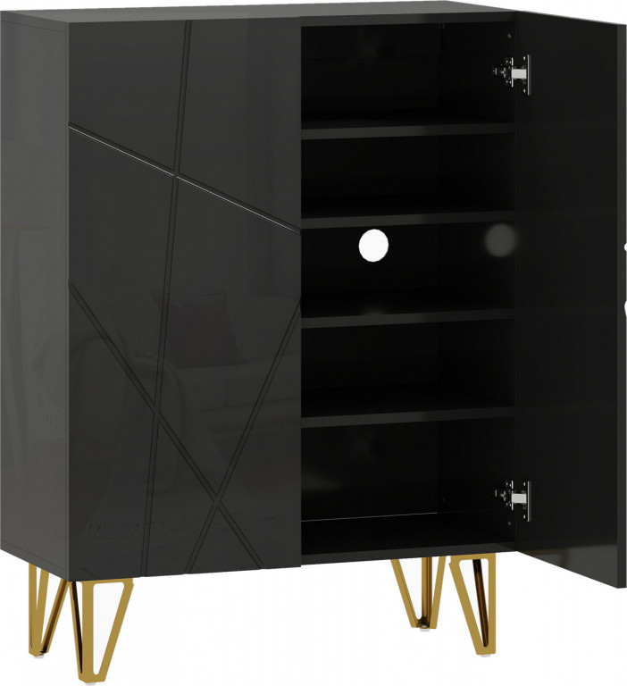 Botník 72 x 31,5 x 95 cm | černý