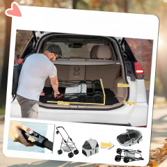 Kočárek pro mini psy do 4 kg | světle šedý č.3