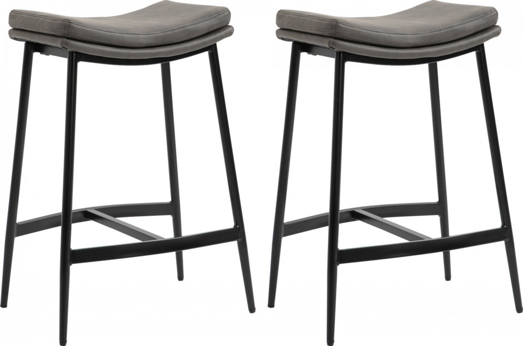 Čalouněné barové židle 2 kusy | šedé