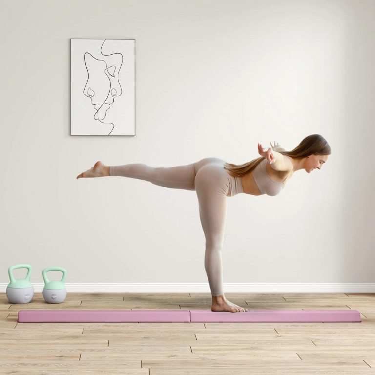 Skládací kladina 236x15x6,5 cm | růžová