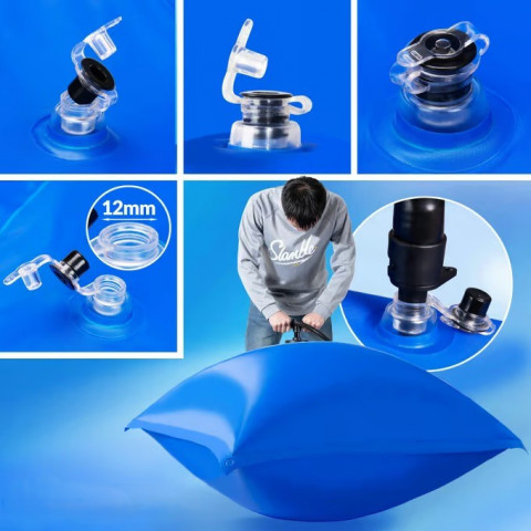 Sada 2 bazénových polštářů modrá 120x120cm č.5