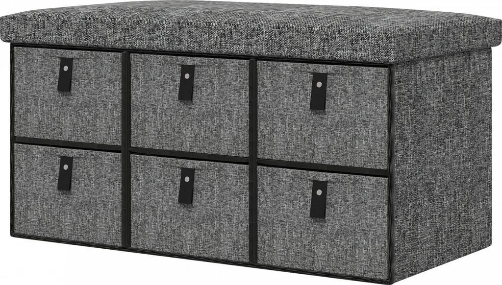 Botník se 6 boxy 76,5 x 38 x 38 cm | tmavě šedý