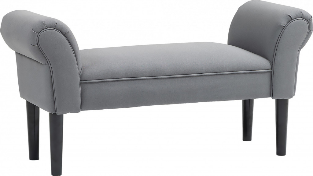Čalouněná lavice k posteli 102 x 36 x 51 cm | tmavě šedá