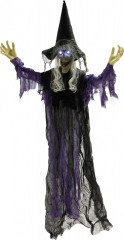 Halloweenská dekorace, závěsná čarodějnice 183 cm | vícebarevná