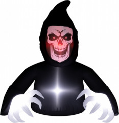 Halloweenská dekorace s LED světly, smrtka | vícebarevná