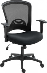 Ergonomická kancelářská židle s výškově nastavitelnými područkami | černá