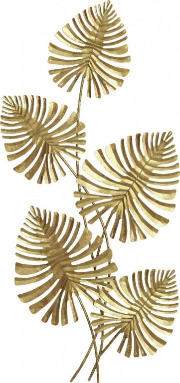 Nástěnný kovový obraz | zlatý