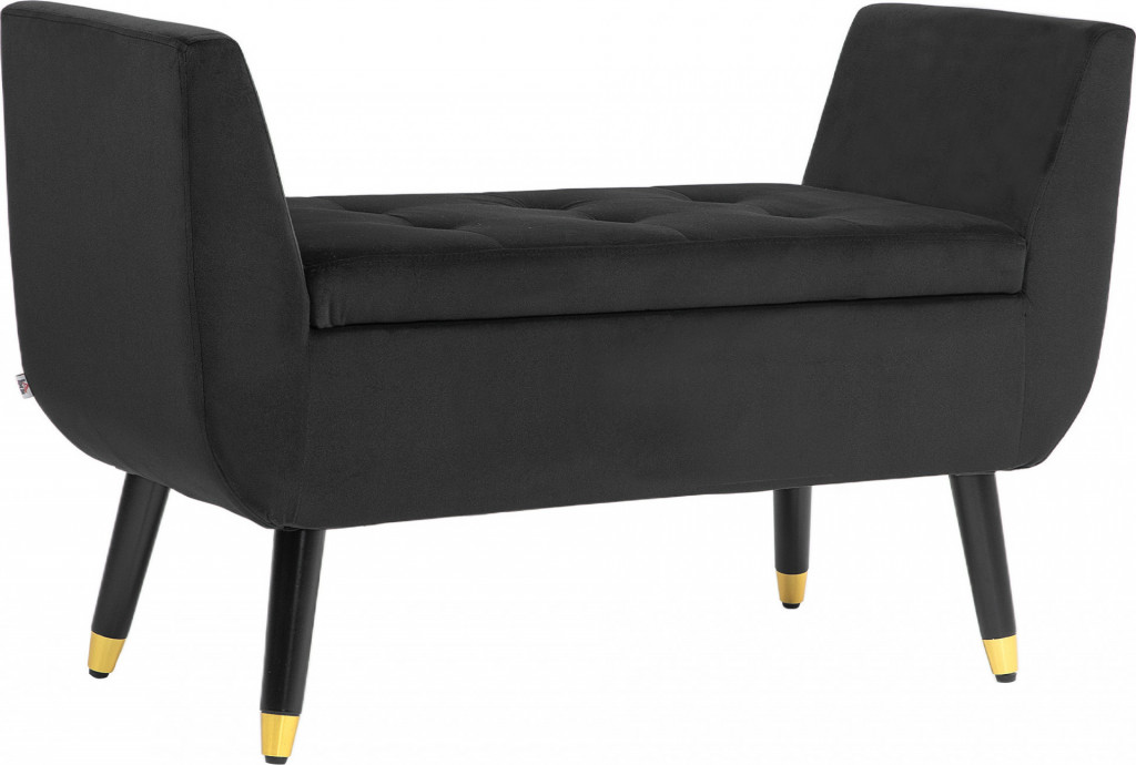 Čalouněná lavice s úložným prostorem 107 x 42 x 65 cm | tmavě šedá