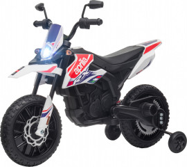 Dětská elektrická motorka s licencí Aprilia | bílá