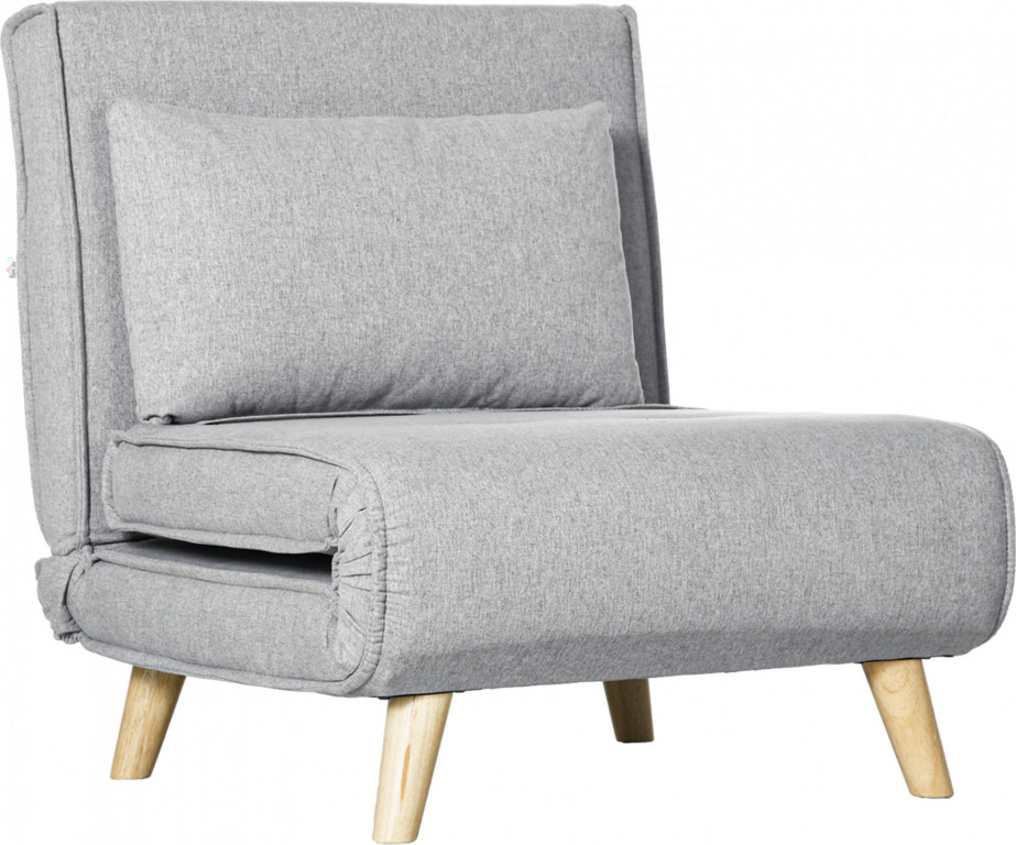 Rozkládací pohovka s funkcí lůžka | světle šedá