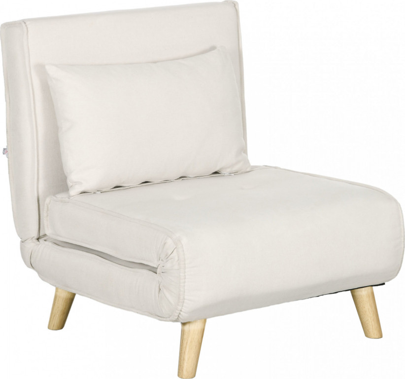 Rozkládací pohovka s funkcí lůžka | krémově bílá