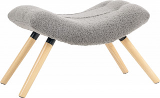 Podnožka s látkou Berber fleece 67 x 45 x 38 cm | světle šedá č.1