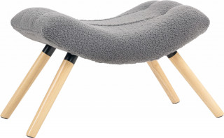 Podnožka s látkou Berber fleece 67 x 45 x 38 cm | tmavě šedá č.1