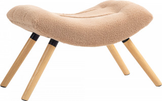 Podnožka s látkou Berber fleece 67 x 45 x 38 cm | hnědá