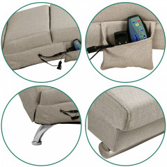 Pohovka London Sand s masážní a vyhřívací funkcí č.3