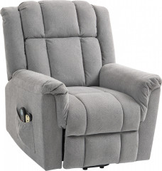 Elektricky nastavitelné masážní křeslo | tmavě šedé č.1