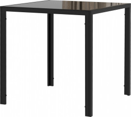 Čtvercový kuchyňský stůl pro 4 osoby, 75 x 75 x 75 cm | černý