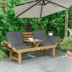 Zahradní lavice 200x45x76cm z akáciového dřeva č.1