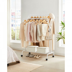 Pojízdný stojan na oblečení na kolečkách 155 x 103,5 x 52,5 | bílý Pojízdný stojan na oblečení na kolečkách 155 x 103,5 x 52,5 | bílý