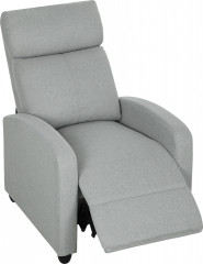 Ručně nastavitelné polohovací křeslo s podnožkou | světle šedé č.1