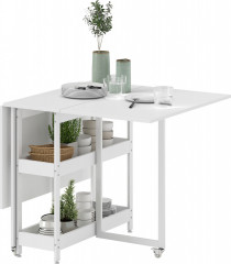 Rozkládací jídelní stůl pro 2-4 osoby | bílý č.1