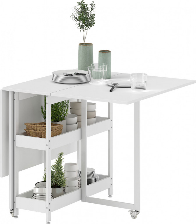 Rozkládací jídelní stůl pro 2-4 osoby | bílý