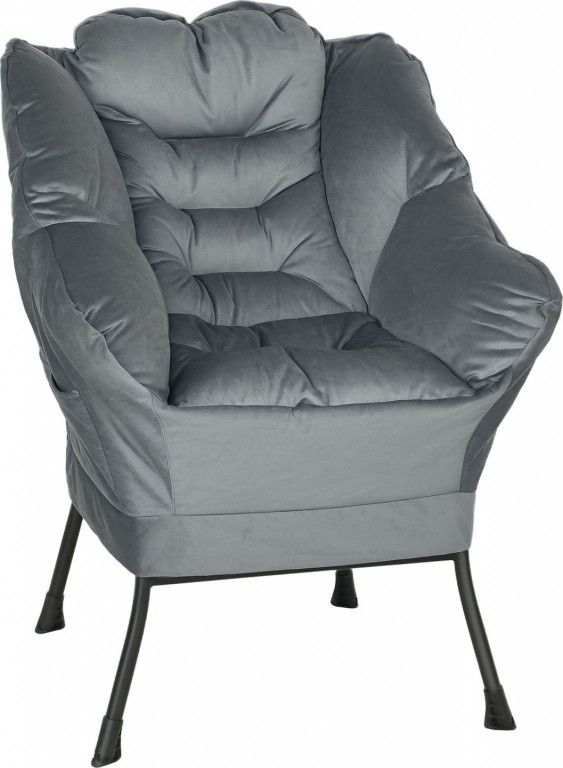 Čalouněné křeslo s boční kapsou | šedé