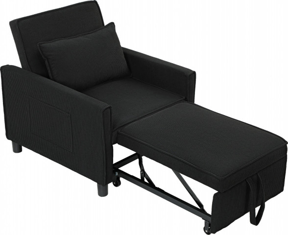 Křeslo na spaní 3 v 1 | černé č.5