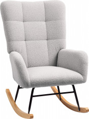 Houpací křeslo s područkami | světle šedé č.1