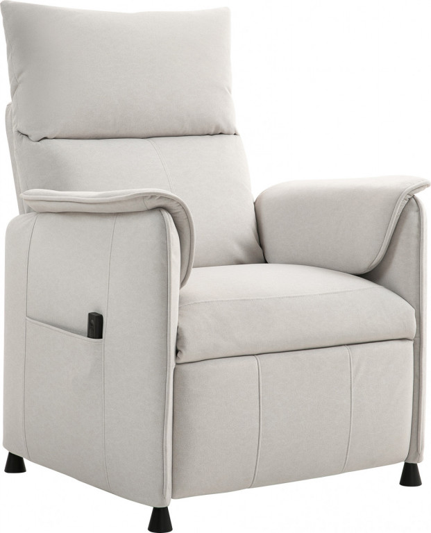 Elektrické polohovací křeslo s tichým motorem | krémové