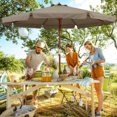 Slunečník Ø330cm UV ochrana 80+ | hnědý č.2