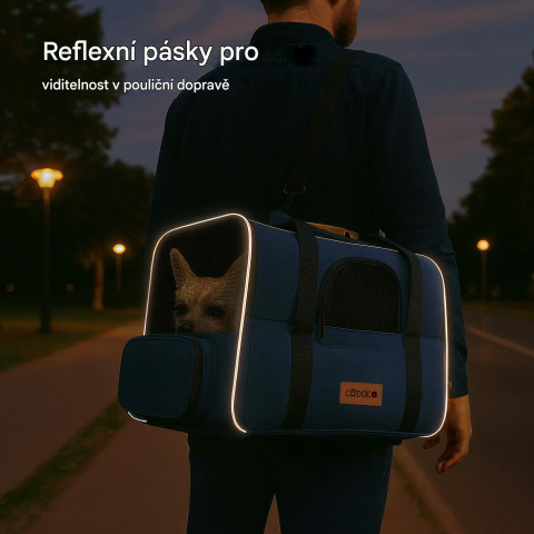 Přepravní taška pro mazličky 44x34x31cm | modrá č.4