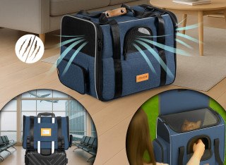 Přepravní taška pro mazličky 44x34x31cm | modrá č.3