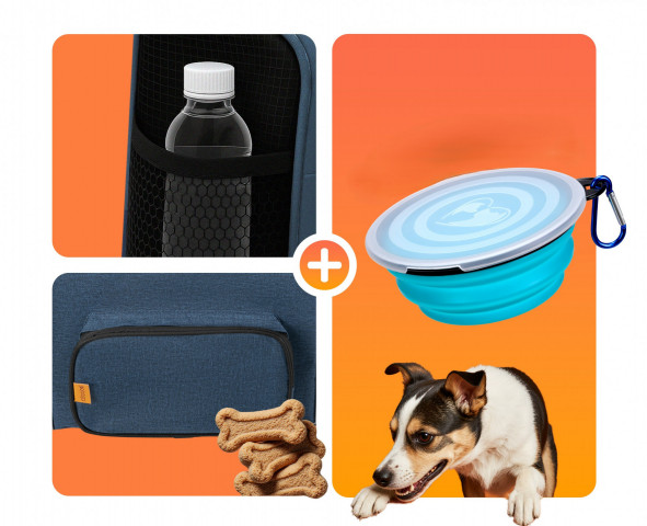 Přepravní taška pro mazličky 44x34x31cm | modrá č.6