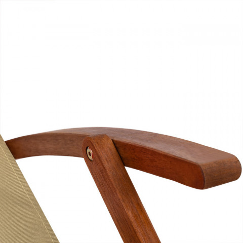 Zahradní skládací lehátko 94x60x94cm | krémové č.7