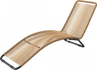 Lehátko z polyratanu, 176 x 58 x 82 cm | přírodní č.1