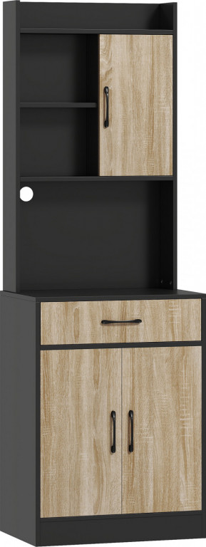 Vysoká kuchyňská skříňka | černá