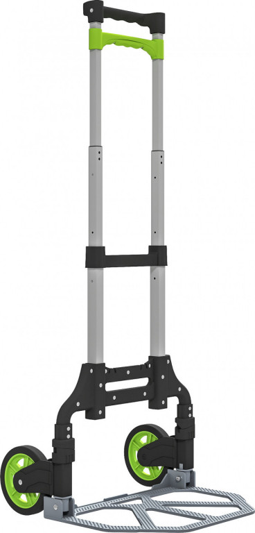 Hliníkový přepravní vozík s teleskopickou rukojetí | stříbrný + černý