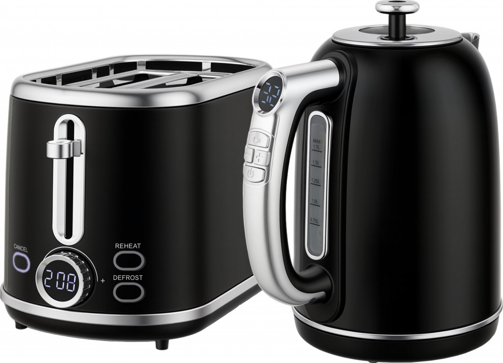 Snídaňová sada topinkovače a rychlovarné konvice | černá