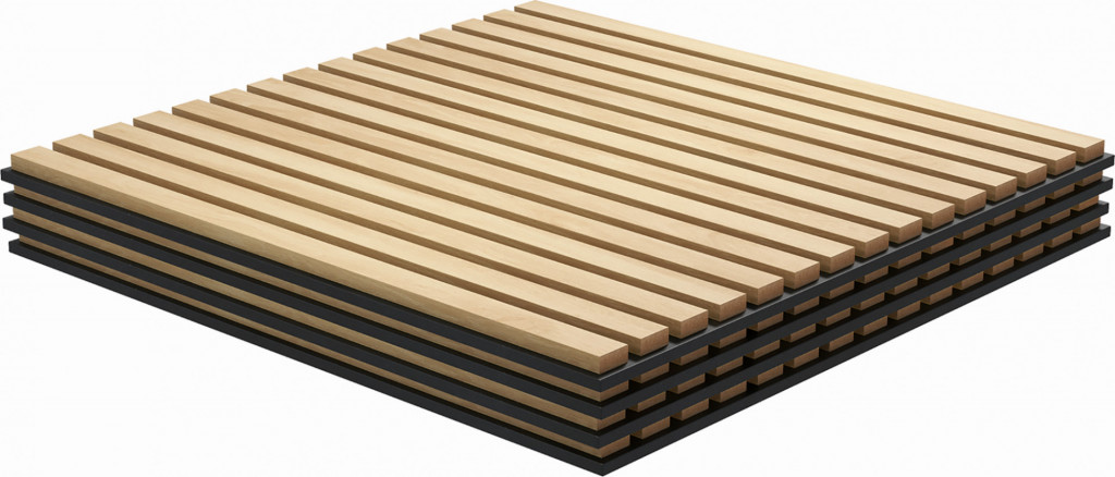Akustické panely 4 kusy 60 x 60 cm | dub
